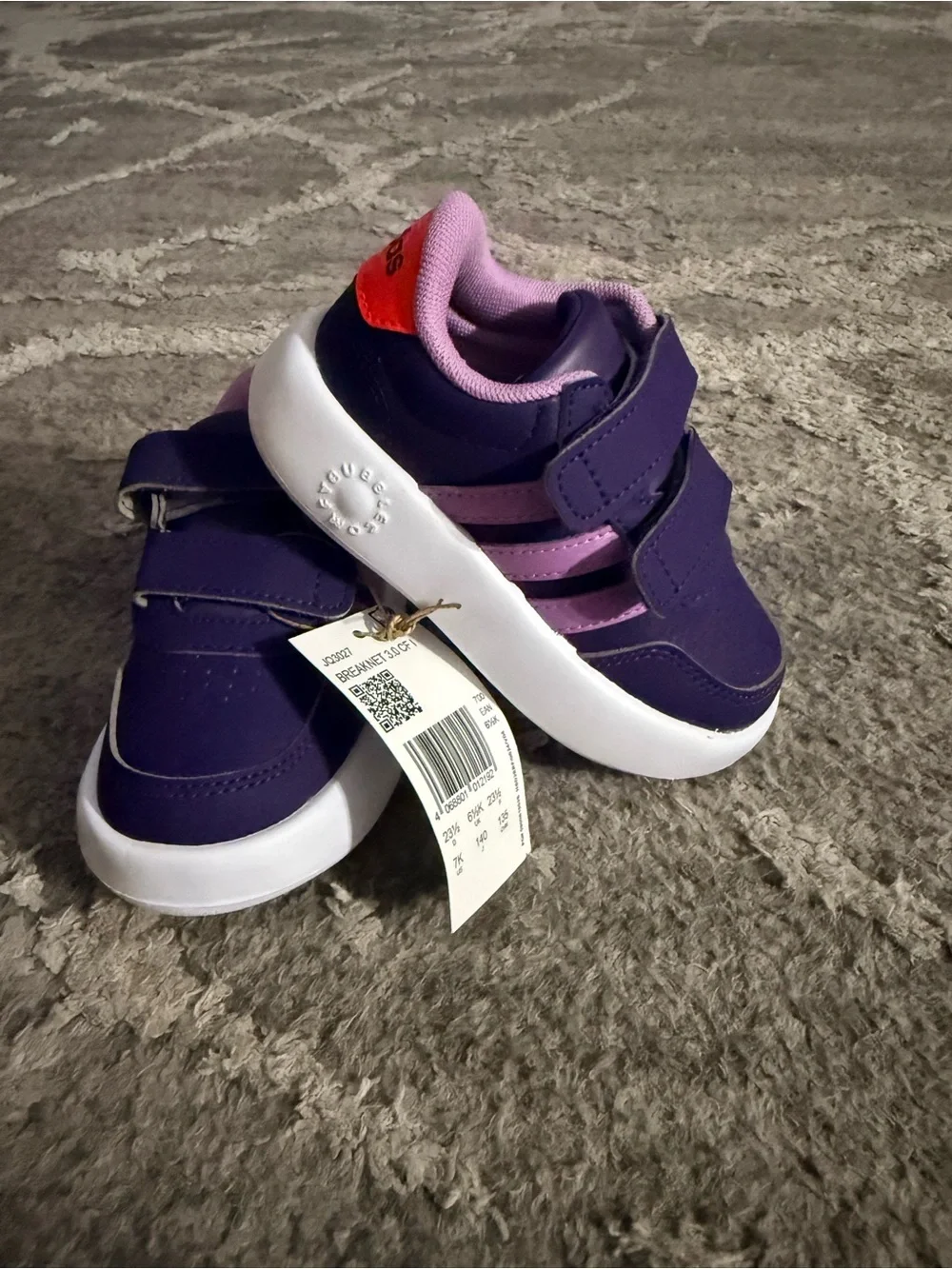 adidas Breaknet 3.0 Purple Toddler Shoes 7Kids